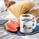 Personalisierte Glück ist Hurkle-Durklinging mit Haustieren Keramik Becher mit Namen Geburtstag Geschenk für Tierliebhaber