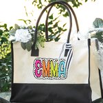 Dálmata Lunares Personalizada Bolsa de Lona de Gran Capacidad con Nombre y Forro Impermeable Fiesta de Novia Regalo de Cumpleaños para Ella
