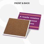 Personalisierte Multicolor Stripe Family Reunion Zitat wasserabsorbierenden Platz Keramik Untersetzer mit Text-Satz von 2 Housewarming Geschenk für Fa