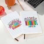 Personalized Book Pencil Wildflowers Name Notebook Teacher Appreciation School Season Gift for Teacher