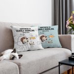 Personalized Happiness Is Hurkle Durkling With Pet Dog Cat Throw Pillow Cover with Name Birthday Gift for Pet Lovers