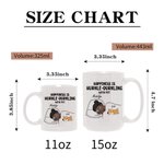 Personalisierte Glück ist Hurkle-Durklinging mit Haustieren Keramik Becher mit Namen Geburtstag Geschenk für Tierliebhaber