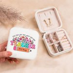 Personalisierte bunte Buch Wildblumen Schmetterling Schmuck-Box mit Namen zurück zu Schule Dankbarkeit Geschenk für Lehrer