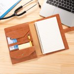 Personalised Engraved Stethoscope Birth Flower A5 Leather Notebook Cover with Name Graduation Appreciation Gift for Nurse Medical Staff Student