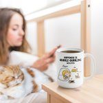 Personalisierte Glück ist Hurkle-Durklinging mit Haustieren Keramik Becher mit Namen Geburtstag Geschenk für Tierliebhaber