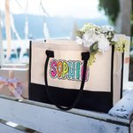 Dálmata Lunares Personalizada Bolsa de Lona de Gran Capacidad con Nombre y Forro Impermeable Fiesta de Novia Regalo de Cumpleaños para Ella