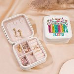 Personalisierte bunte Buch Wildblumen Schmetterling Schmuck-Box mit Namen zurück zu Schule Dankbarkeit Geschenk für Lehrer