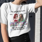 T-shirt 100% Coton Personnalisé avec Noms et Images des Filles Cadeau d'Amitié Anniversaire pour Âme Sœurs Meilleures Amies