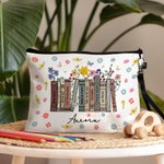 Trousse à Crayons Personnalisée avec Titres des Livres et Nom Cadeau Retour à l'École pour Enseignant Amateur de Lecture