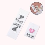 Personalisierte Näh-Etikette mit Namen und Text aus 100% Baumwolle für Kleidung Handgemacht 50 Stück Set Geschenk für Strick- und DIY-Liebhaber
