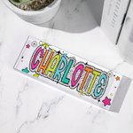 Personalized Acrylic Dalmatian Dots Teacher Name Sign Desk Decoration Appreciation Back To School Gift for Teacher