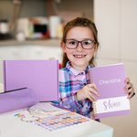 Personalized Cute Macaron Colour DIY Journal Kit Stationery Set with Name Back to School Birthday Gift for Teen Girls