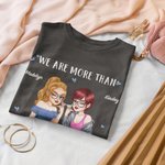 T-shirt 100% Coton Personnalisé avec Noms et Images des Filles Cadeau d'Amitié Anniversaire pour Âme Sœurs Meilleures Amies