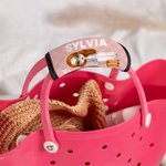 Manchon pour Poignée Personnalisé avec Dessin Personnage et Nom Accessoire de Bagage Sac avec Carte de Contact Cadeau Vacance pour Amoureux de Voyage