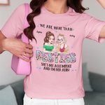 T-shirt 100% Coton Personnalisé avec Noms et Images des Filles Cadeau d'Amitié Anniversaire pour Âme Sœurs Meilleures Amies