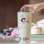 Personalized Cute Dog Cat In My Hurkle Durkle Era 30oz Name Tumbler with Straw and Brush Birthday Gift for Pet Lover