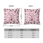 Personalized Love Hugging Bear Family Throw Pillow Cover with Birth Flower and 2-9 Names Birthday Anniversary Gift for Dad Mom