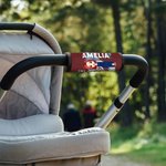 Personalized Travel Is My Therapy Cartoon Character Set of 2 Luggage Handle Wraps with Name and Contact Card Travel Accessories Gift for Travel Lovers