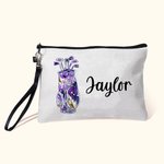 Personalisierte bunte Golfschläger Design tragbare Leinen Handtäschchen Make-up Tasche mit Namen Geburtstag Sport Team Geschenk für Golfliebhaber