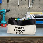 Personalized Simple Style Daddy's Random Stuff Organizer Foldable Storage Bag with Text Funny Father's Day Birthday Gift for Men