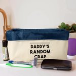 Personalized Simple Style Daddy's Random Stuff Organizer Foldable Storage Bag with Text Funny Father's Day Birthday Gift for Men