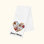 Personalizzato Strumenti di cottura Amore Cuore Cotone Waffle tessere asciugamano da cucina con testo regalo di inaugurazione per gli amanti della cuc