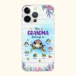 Personalisierte niedlichen Ozean Schildkröten Familie Diese Oma gehört zu TPU Slim Phone Case mit Kind Namen Muttertag Geburtstag Geschenk für Mama Om