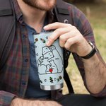 Bicchiere da 20 oz personalizzato con 2-9 nomi e cannuccia Regalo di compleanno per la famiglia