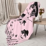 Personalized Floral Mama Bear Fleece Blanket with 1-10 Baby Bears and Names Mother's Day Birthday Gift for Mom Grandma