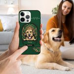 Personalized Dog Cat Imitation Leather Multicolor Phone Case for iPhone with Name and Title Birthday Anniversary Gift for Pet Lovers