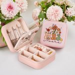 Personalized Vintage Flower Mrs Leather Jewellery Case with Name Bridal Shower Appreciation Travel Essentials Gift for Her