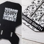 Personalized Wooden Desk Headphone and Controller Wooden Desk Stand with Name Switch Gaming Room Accessory Gift for Game Lovers