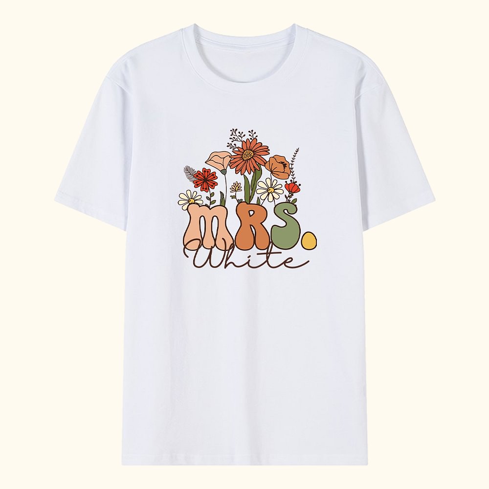 T-shirt Sweatshirt Sweat à Capuche Personnalisé avec Nom à Titre MRS Cadeau Mariage Enterrement de Vie de Célibataire pour Femme