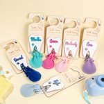 Personalized Wooden Engraving Tooth Fairy Star Name Door Hanger with Money Slot and Velvet Pouch Encourage Birthday Gift for Kids