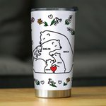 Bicchiere da 20 oz personalizzato con 2-9 nomi e cannuccia Regalo di compleanno per la famiglia