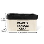 Personalized Simple Style Daddy's Random Stuff Organizer Foldable Storage Bag with Text Funny Father's Day Birthday Gift for Men