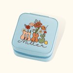 Personalized Vintage Flower Mrs Leather Jewellery Case with Name Bridal Shower Appreciation Travel Essentials Gift for Her