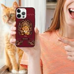 Personalized Dog Cat Imitation Leather Multicolor Phone Case for iPhone with Name and Title Birthday Anniversary Gift for Pet Lovers