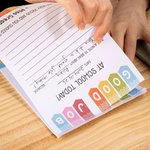 Personalized Colourful At School Today Notepad with Name Teacher's Day Appreciation School Season Gift for Teacher