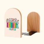 Sujetalibros personalizados de madera con nombre y letras florales 1 par Regalo de vuelta al cole para profesores