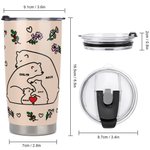 Bicchiere da 20 oz personalizzato con 2-9 nomi e cannuccia Regalo di compleanno per la famiglia