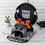 Personalized Wooden Desk Headphone and Controller Wooden Desk Stand with Name Switch Gaming Room Accessory Gift for Game Lovers