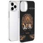 Personalized Dog Cat Imitation Leather Multicolor Phone Case for iPhone with Name and Title Birthday Anniversary Gift for Pet Lovers