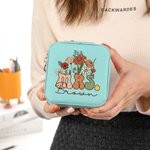 Personalized Vintage Flower Mrs Leather Jewellery Case with Name Bridal Shower Appreciation Travel Essentials Gift for Her