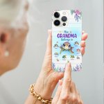 Personalisierte niedlichen Ozean Schildkröten Familie Diese Oma gehört zu TPU Slim Phone Case mit Kind Namen Muttertag Geburtstag Geschenk für Mama Om