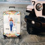 Personalized There Was A Girl Who Really Loved Traveling Luggage Cover with Name Fits 18-32 Inches Suitcase Birthday Vacation Travel Gift for Her