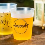 Set de 10 Gobelets en Plastique Personnalisés avec Texte et Noms Gobletes Dépolis Jetables Cadeau Mariage Fiançailles pour Mariés Couple