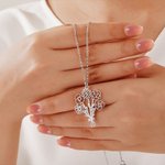 Personalized 1-6 Birth Flowers Bouquet Hollow Necklace Birthday Anniversary Gift for Women