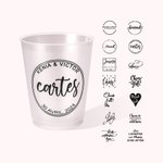 Set de 10 Gobelets en Plastique Personnalisés avec Texte et Noms Gobletes Dépolis Jetables Cadeau Mariage Fiançailles pour Mariés Couple