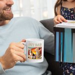 Personalized Bootleg Style 1-5 Pet Photos Collage Ceramic Coffee Mug with Title Birthday Memorial Gift for Dog Cat Pet Lover